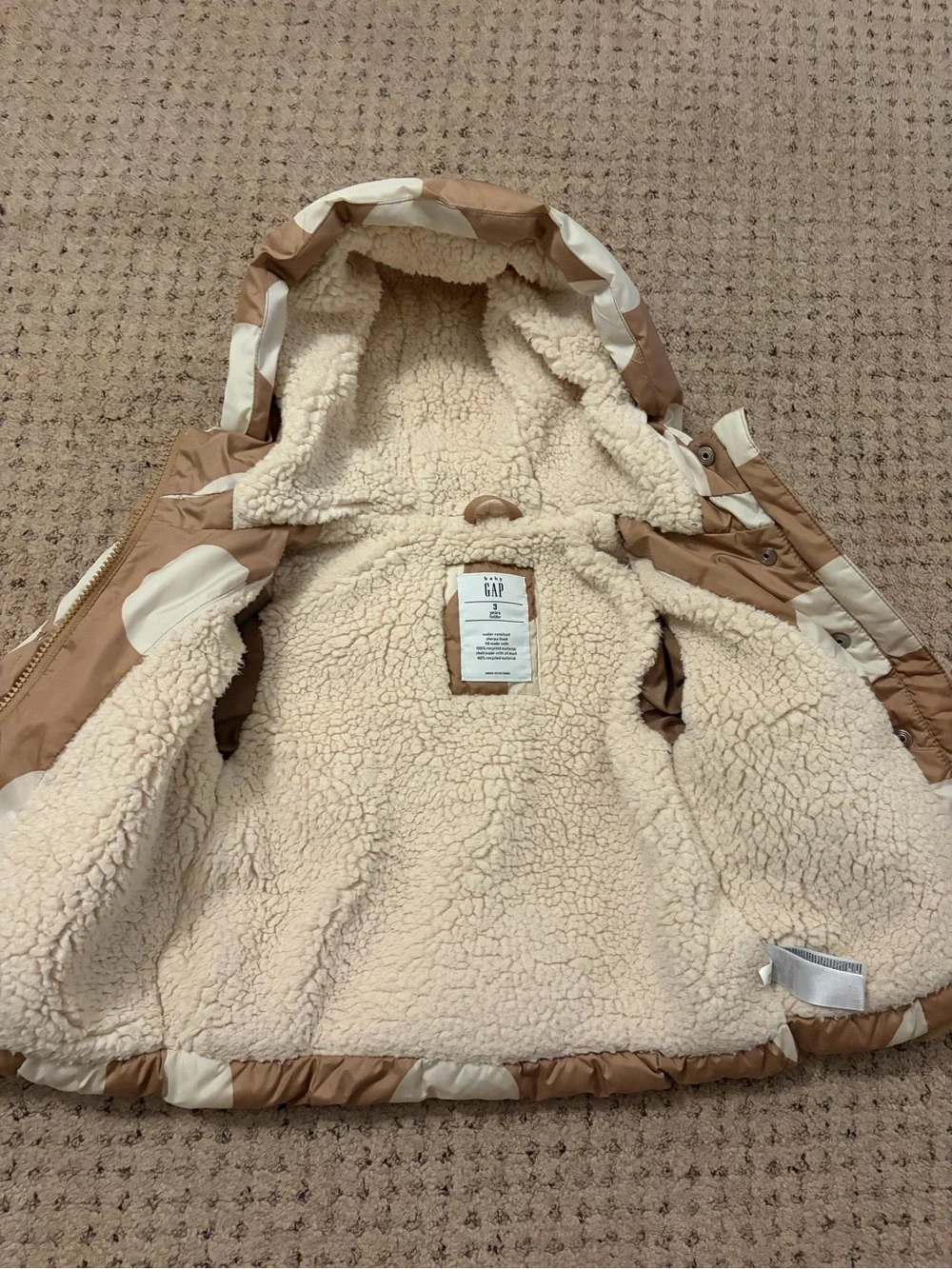 GAP Polka Dot Puffer Coat -3T